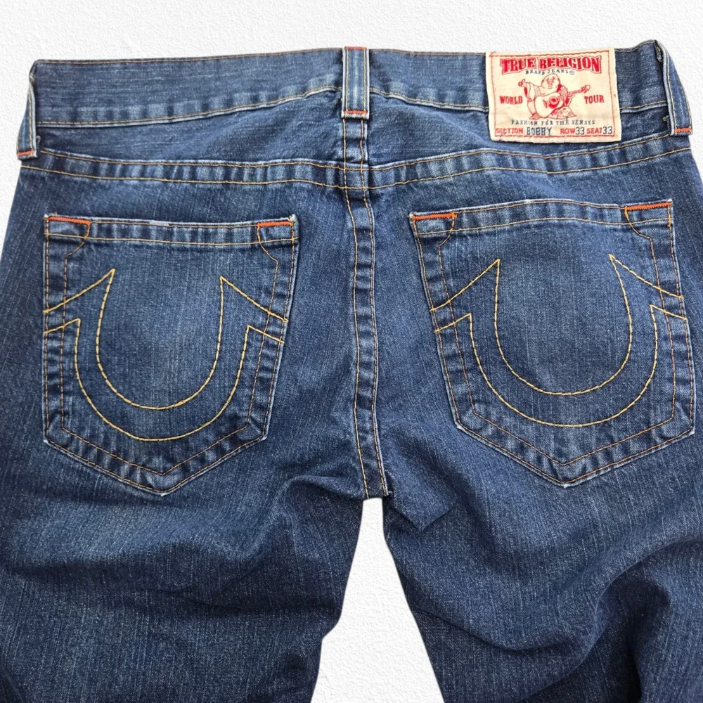 Y2K Vintage True Religion Bobby World Tour Jeans Straight Leg 33 x 33 USA Made